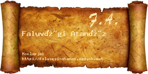Faluvégi Atanáz névjegykártya